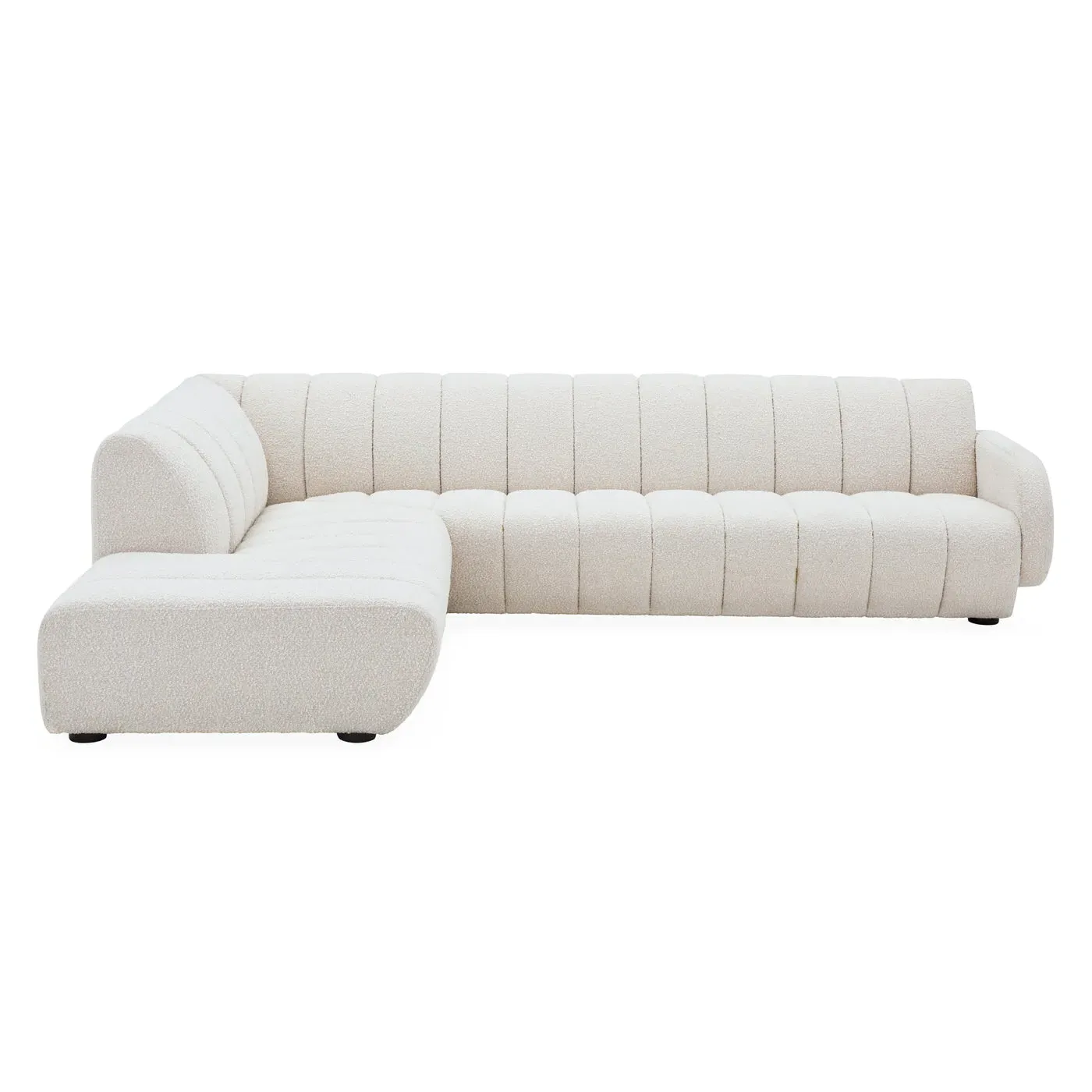 L-Shaped Sectional Sofa with Channeled Cushions image