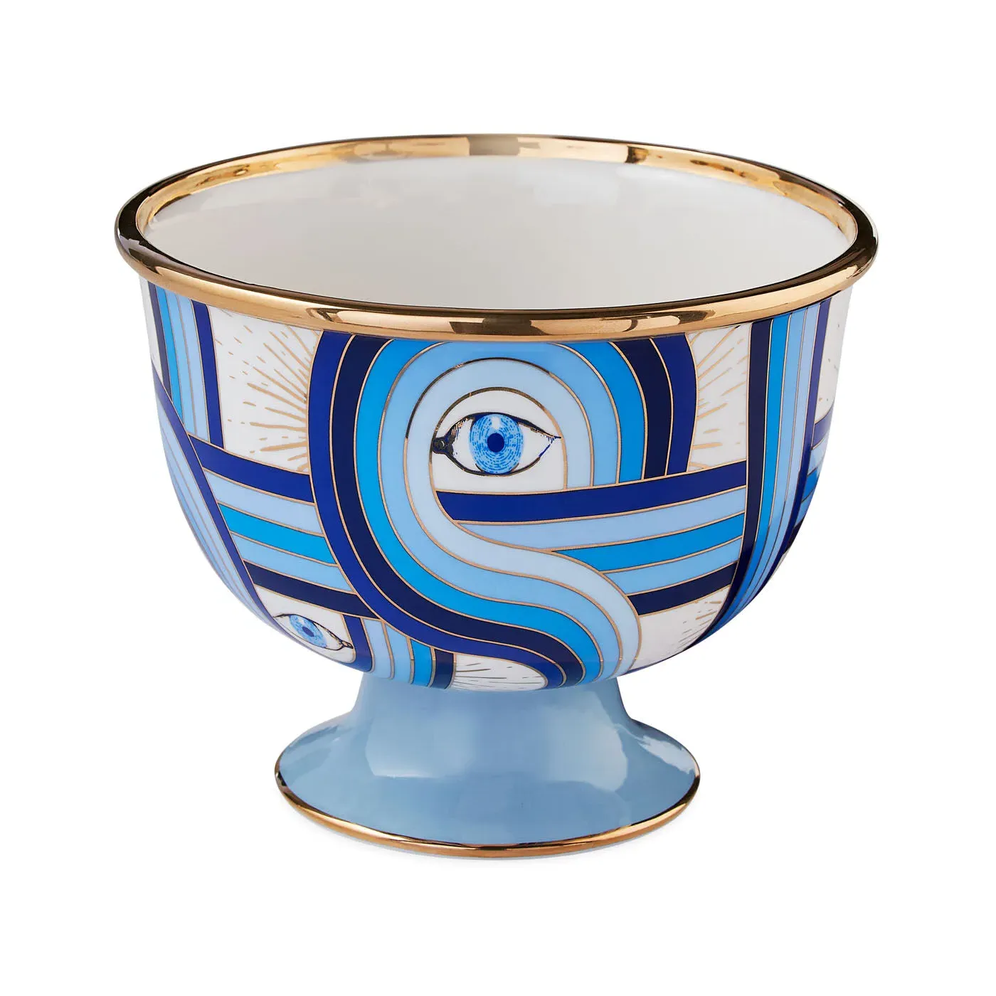 Large Bowl with Gold Accents - Blue, Porcelain image