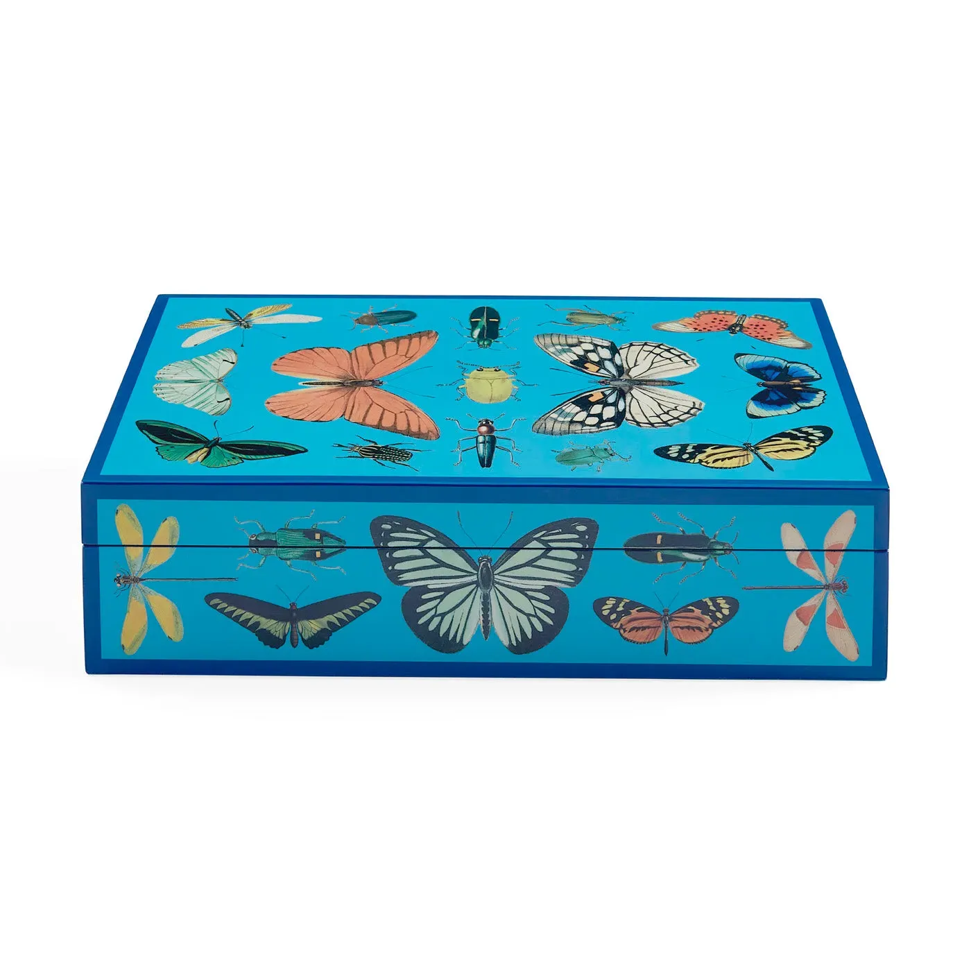 Large Decorative Box with Lacquer - Blue image