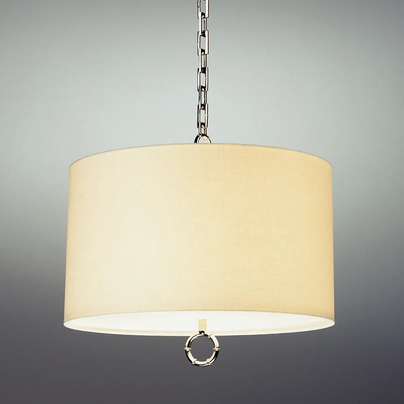 Large Pendant Light with Bamboo Motif - Brass image