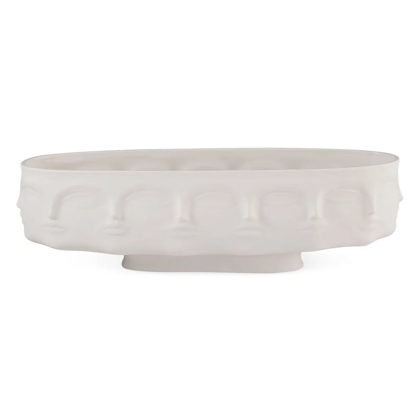 Long Bowl with Relief Pattern - Porcelain image