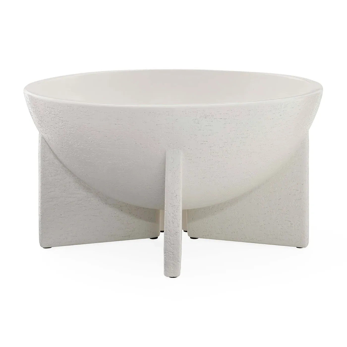 Low Planter with Textured Finish - Cement