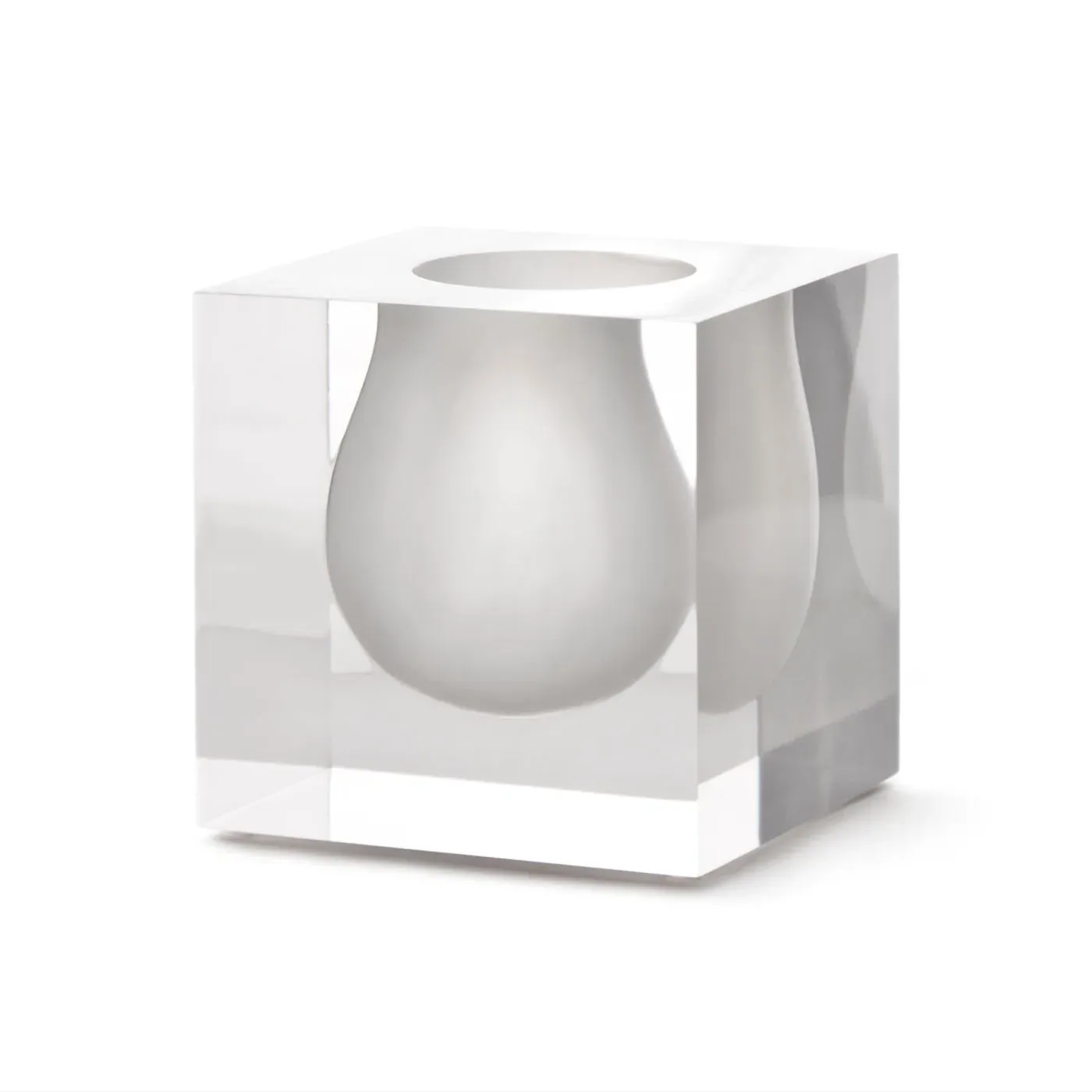 Mini Scoop Vase - Clear Acrylic