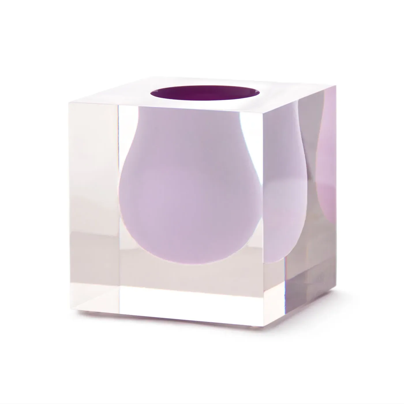 Mini Scoop Vase - Clear Acrylic