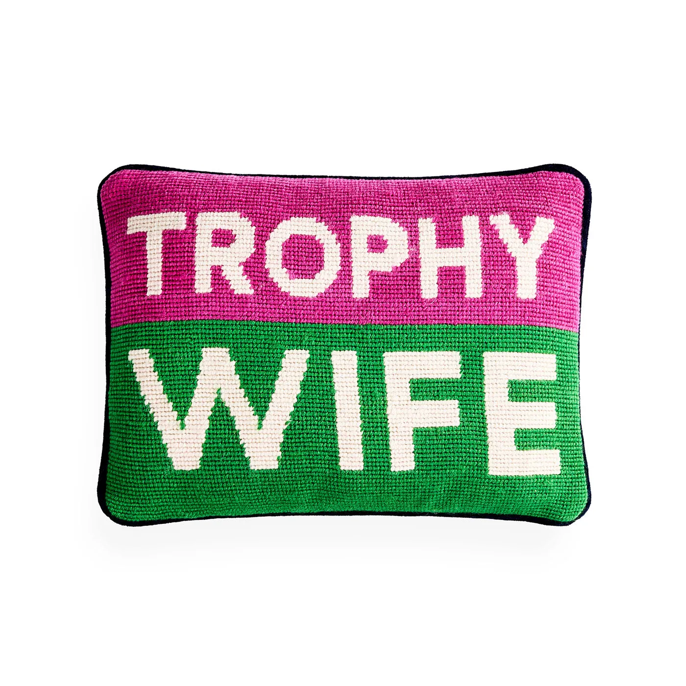 Needlepoint Cushion with Embroidery - Velvet image