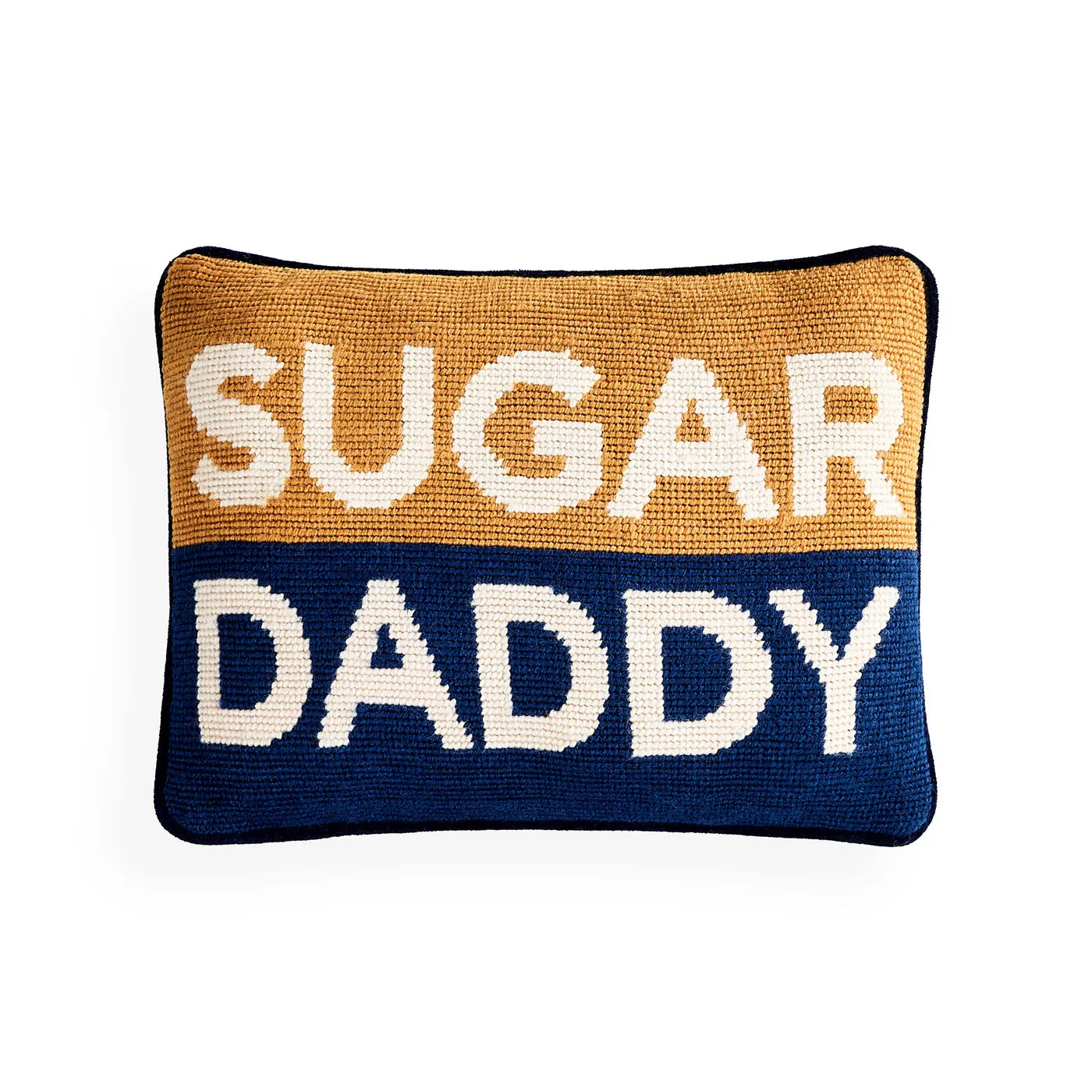 Needlepoint Cushion with Text - Multicolor image