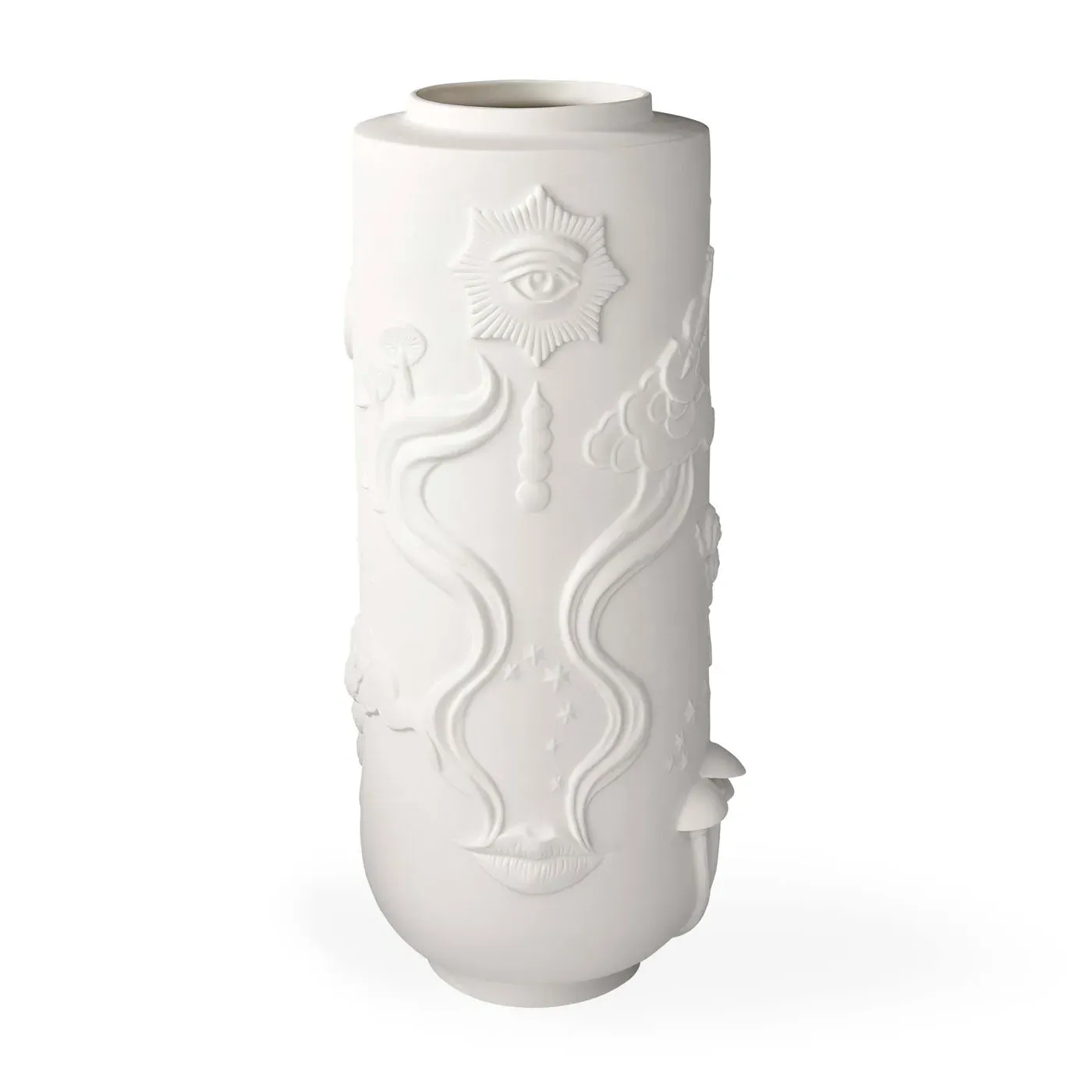 Oversized Vase with Hand-Carved Details - Porcelain image