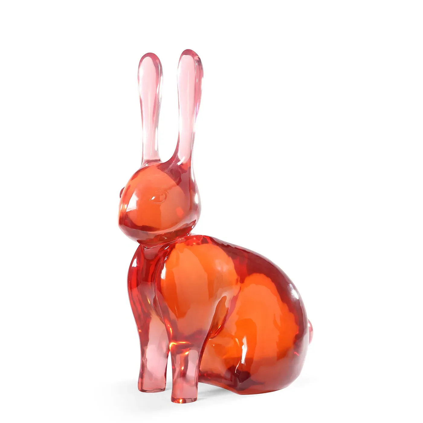 Rabbit Sculpture Decorative Object - Red Acrylic image