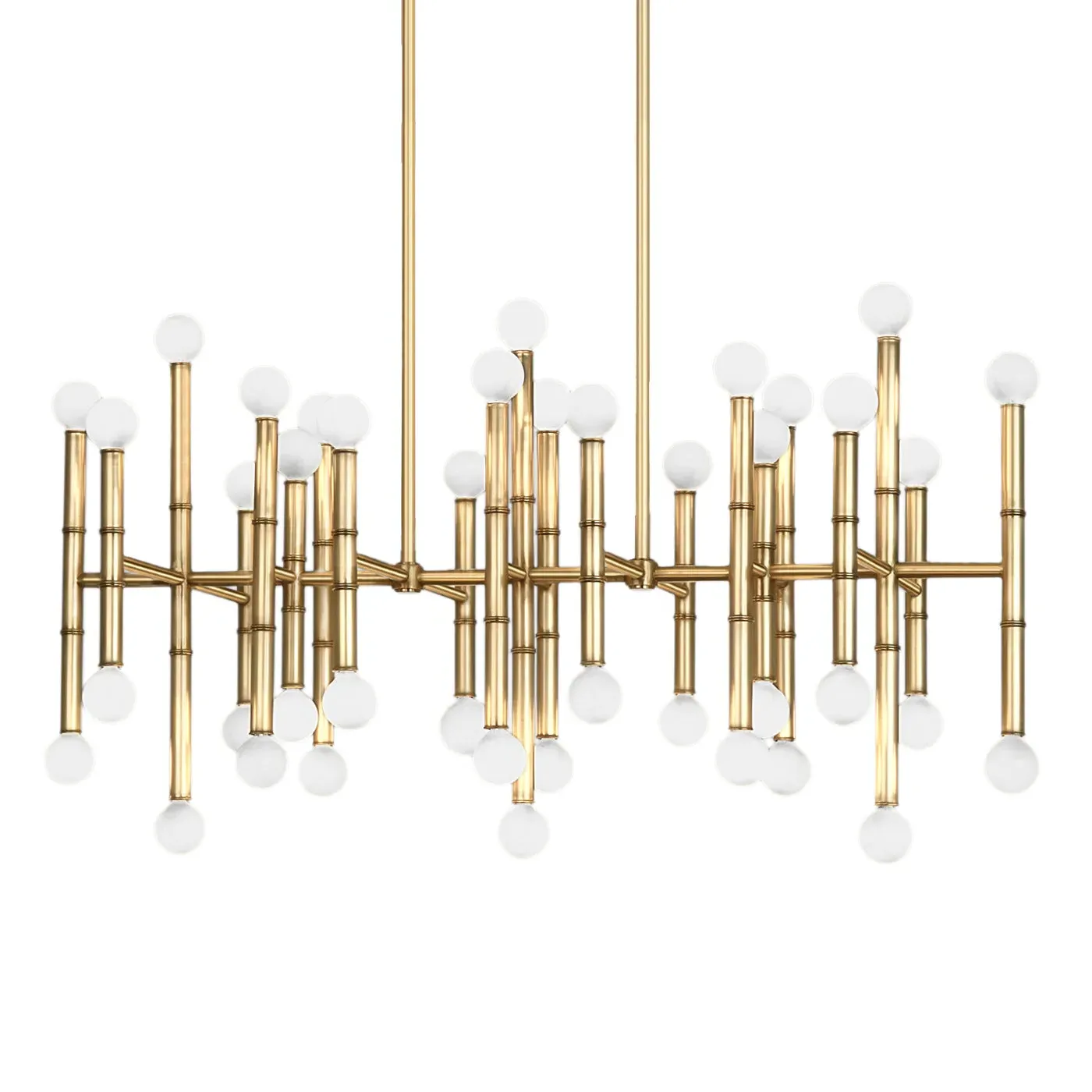 Rectangle Chandelier - Bamboo Style image