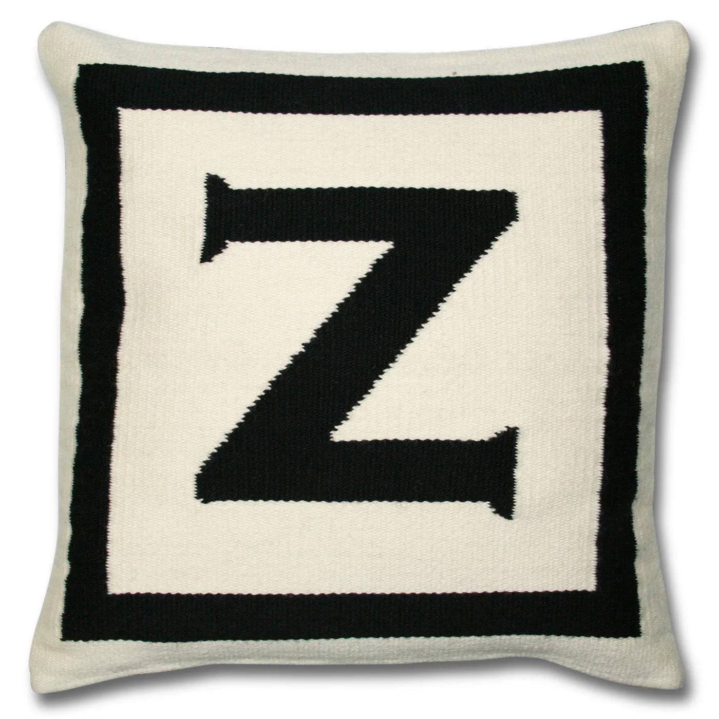 Reversible Letter Cushion - Natural, Black