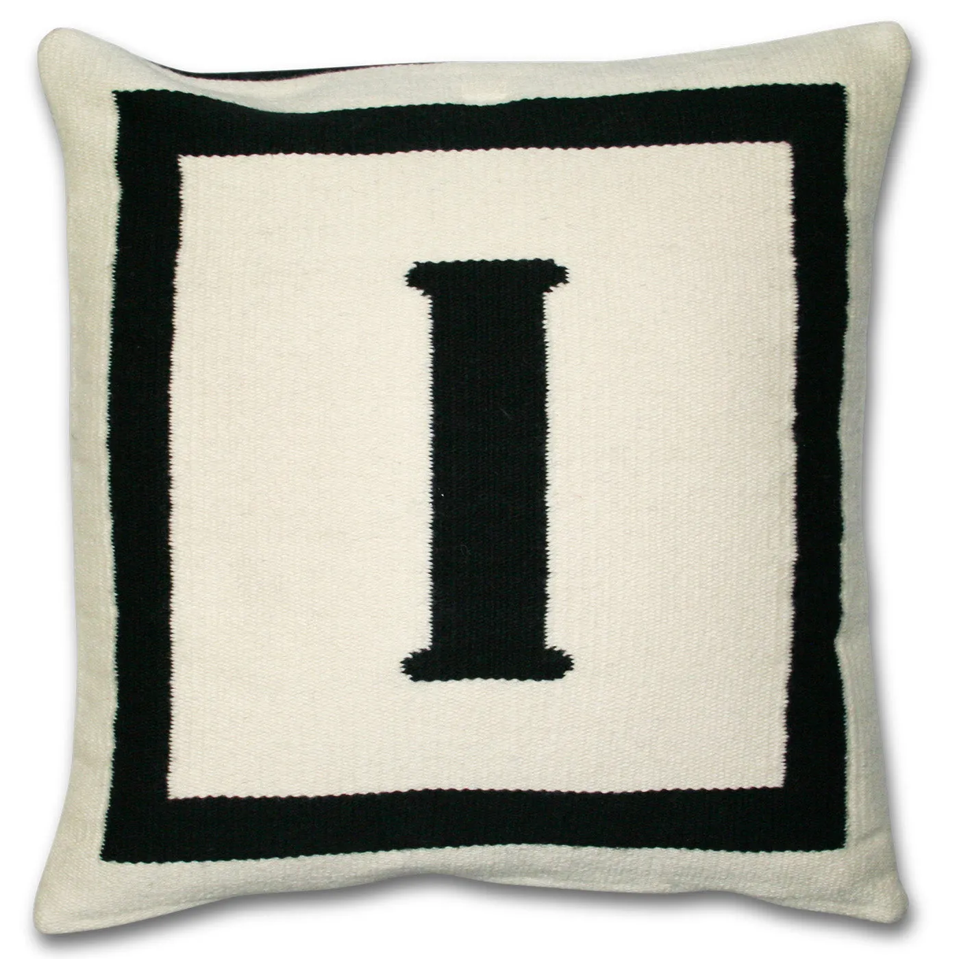 Reversible Letter Cushion - Natural, Black