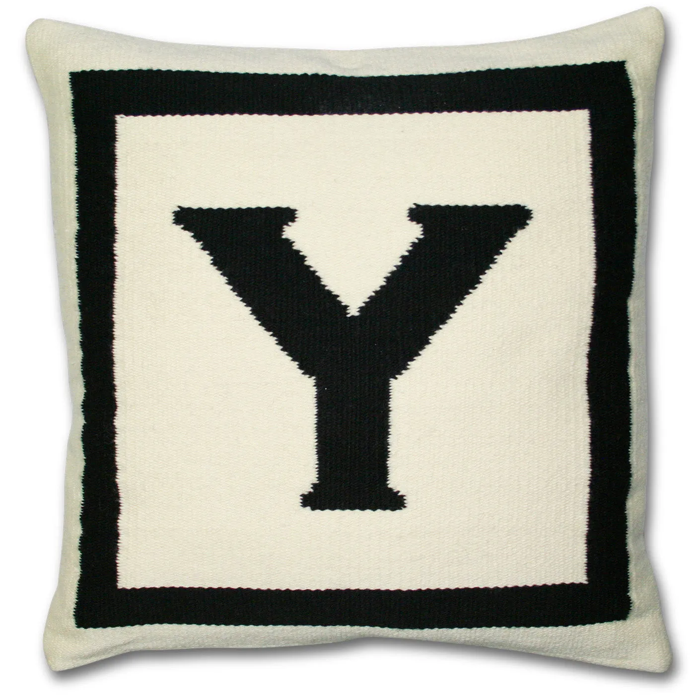 Reversible Letter Cushion - Natural, Black