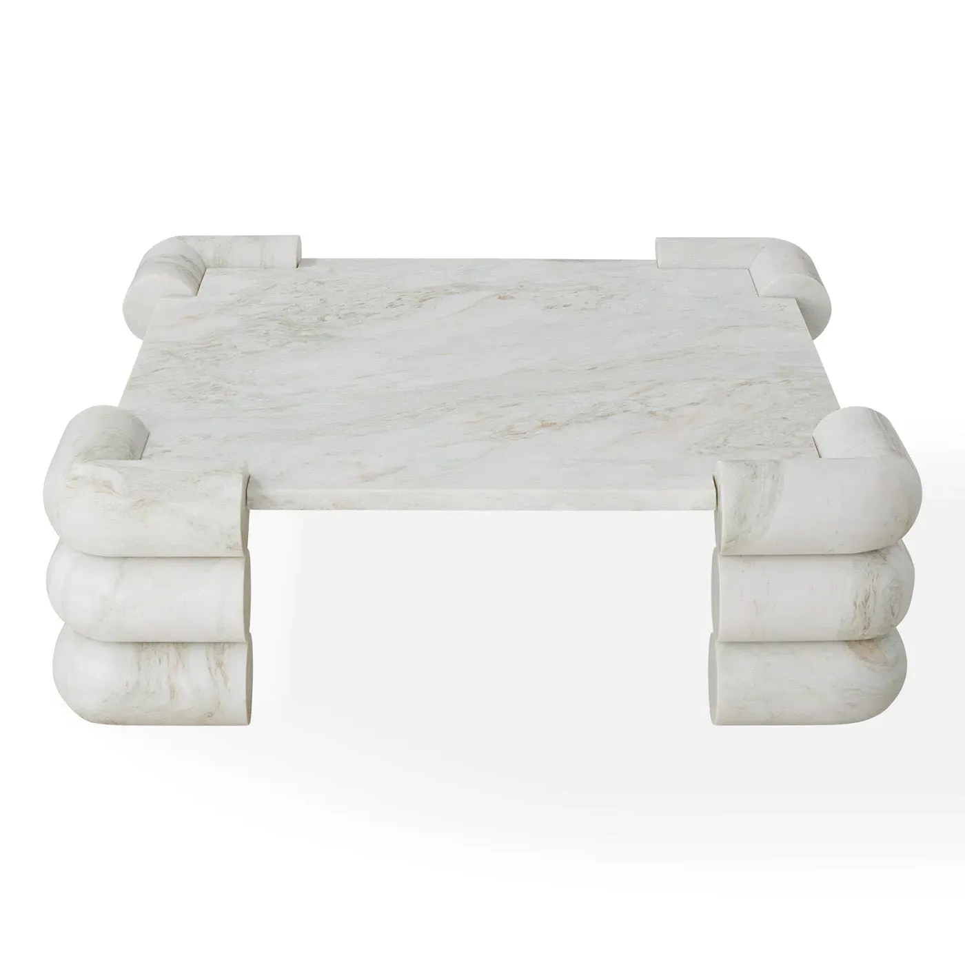 Round Cocktail Table - White, Marble image