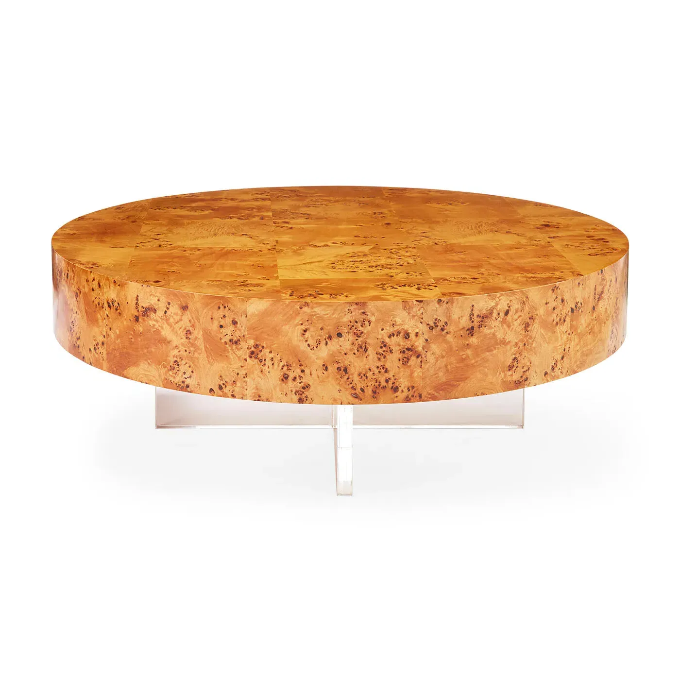 Round Cocktail Table with X-Base - Mappa Wood image