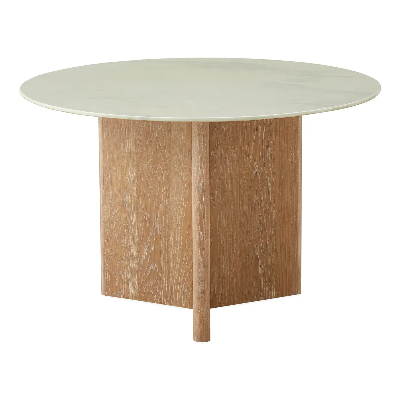 Round Dining Table Y-Base - White, Marble image