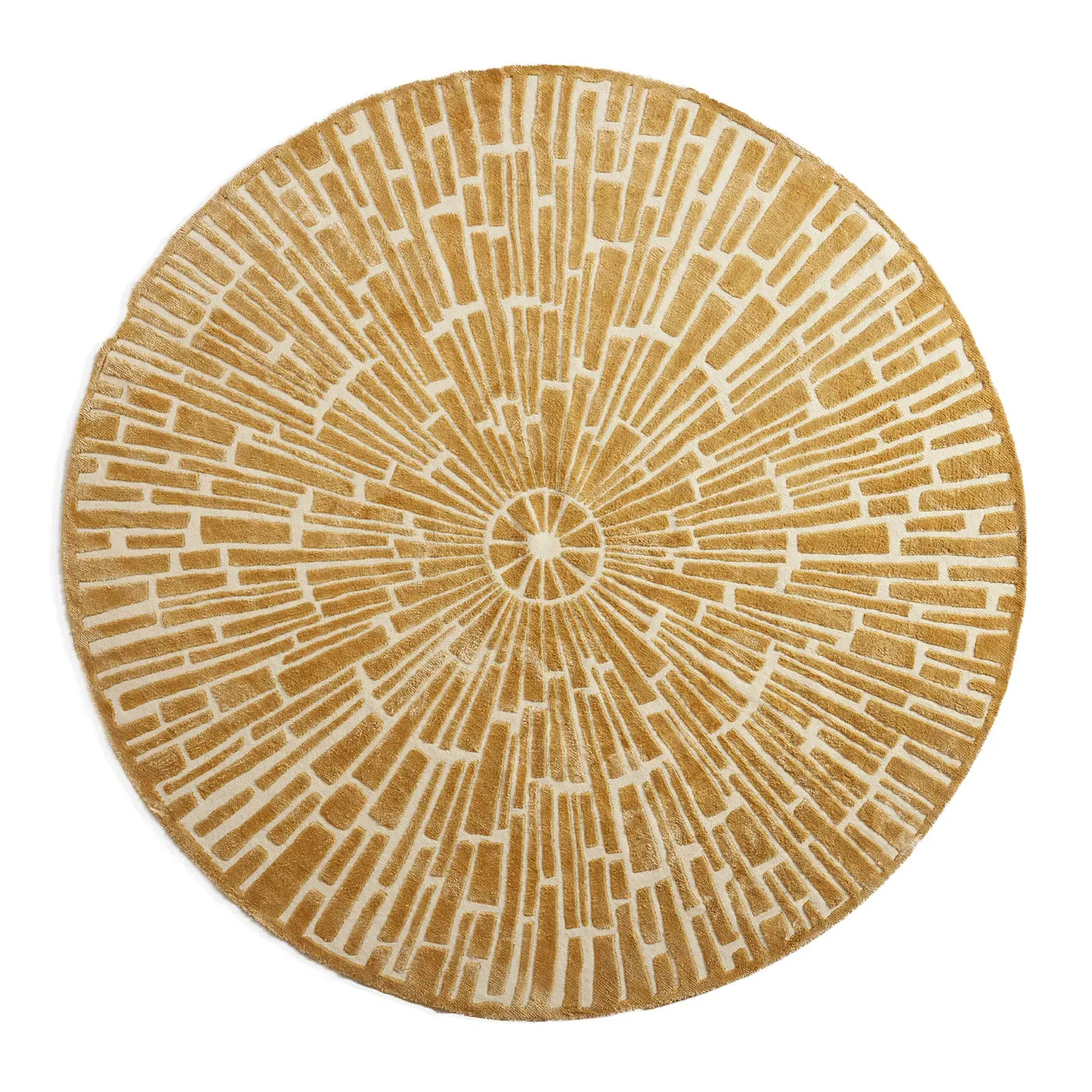 Round Hand-Knotted Rug - Sunburst, Wool image