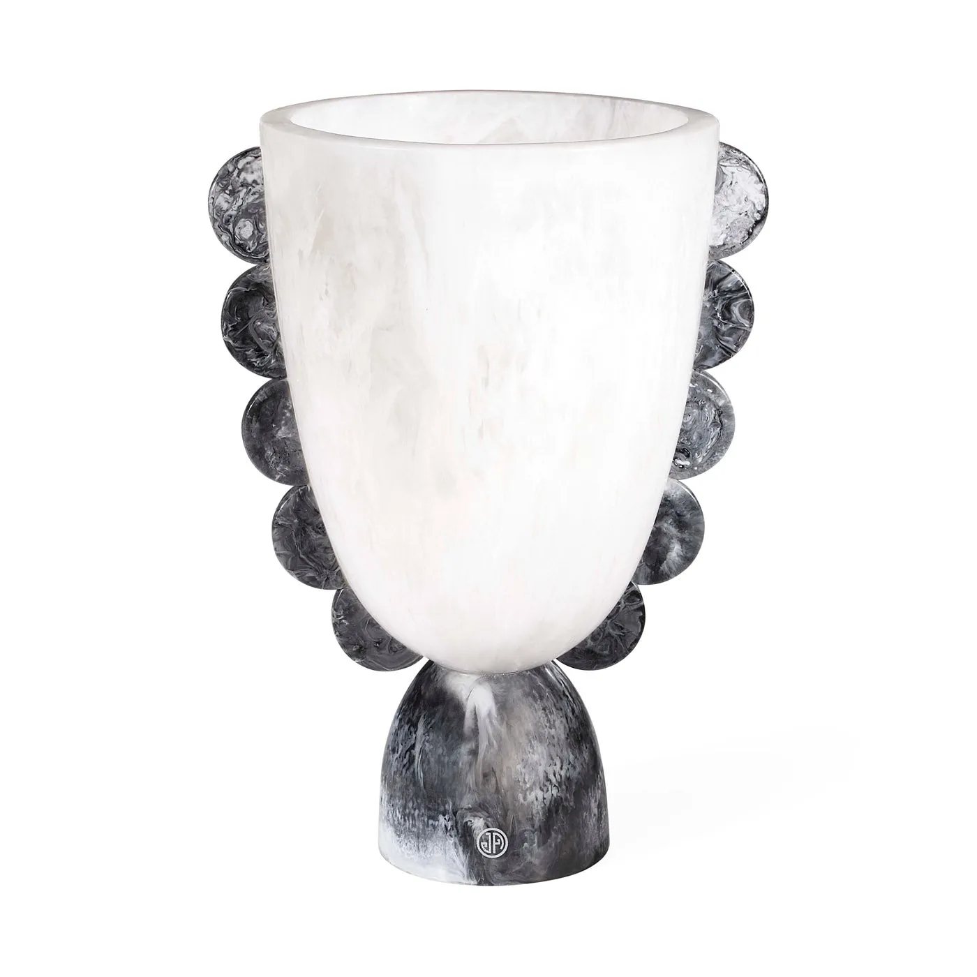Scalloped Urn - Black & White image