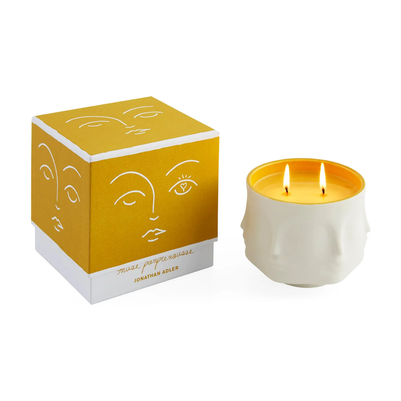 Scented Candle with Reusable Pot - Grapefruit image
