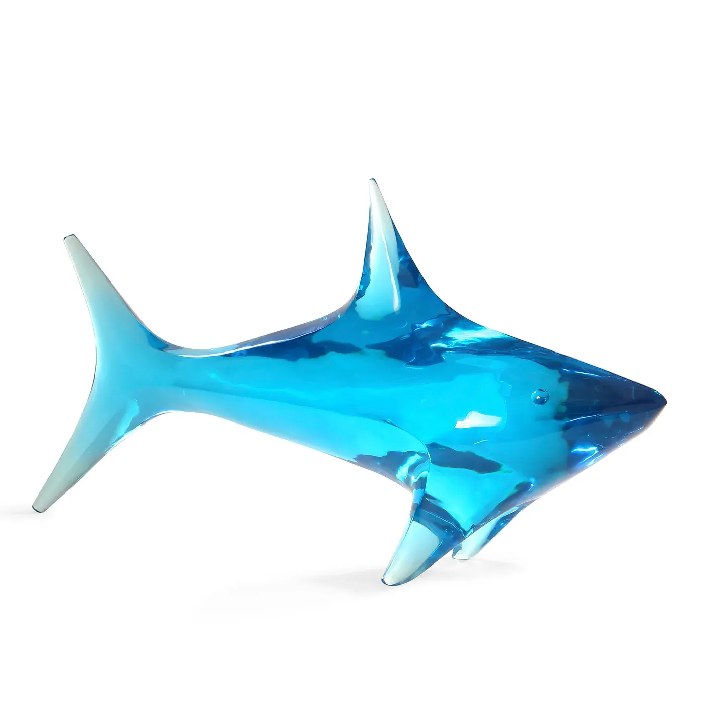Shark Sculpture Objet - Blue, Acrylic image