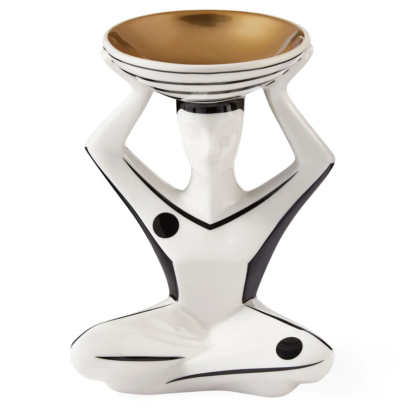 Small Bowl with Figure Base - White, Porcelain image