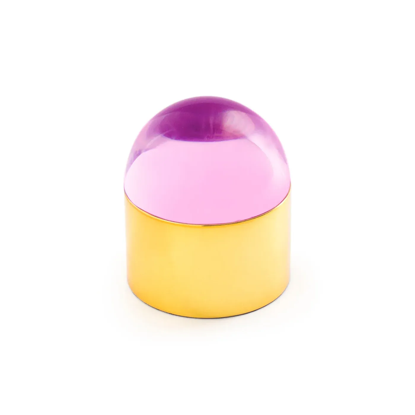 Small Decorative Box - Clear, Brass image