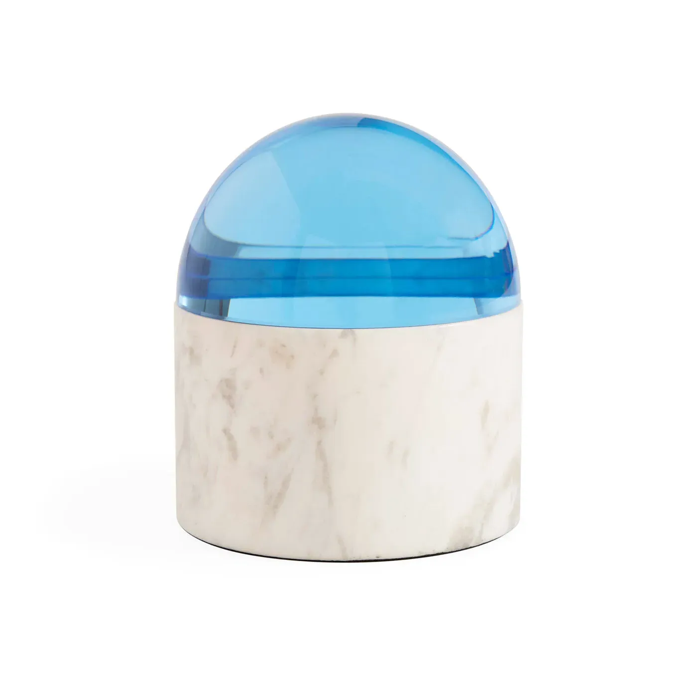 Small Decorative Box - White, Marble