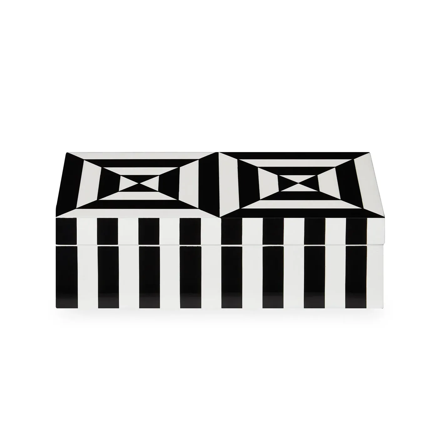 Small Storage Box with Op Art Pattern - Lacquer image
