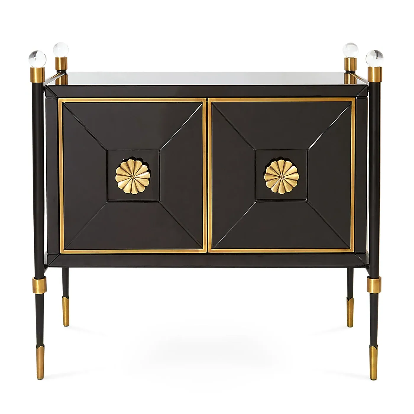 Small Storage Cabinet with Doors - Black, Lacquer image