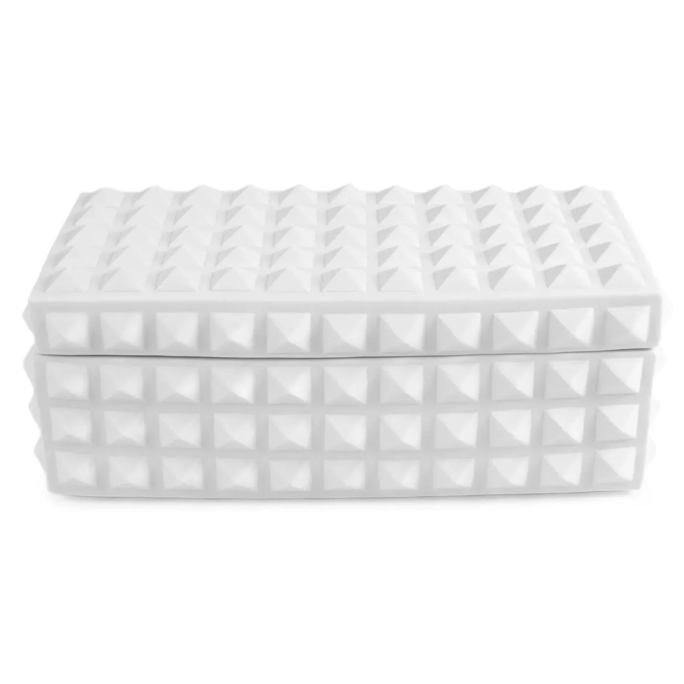 Square Storage Box with Studs - Matte Porcelain image
