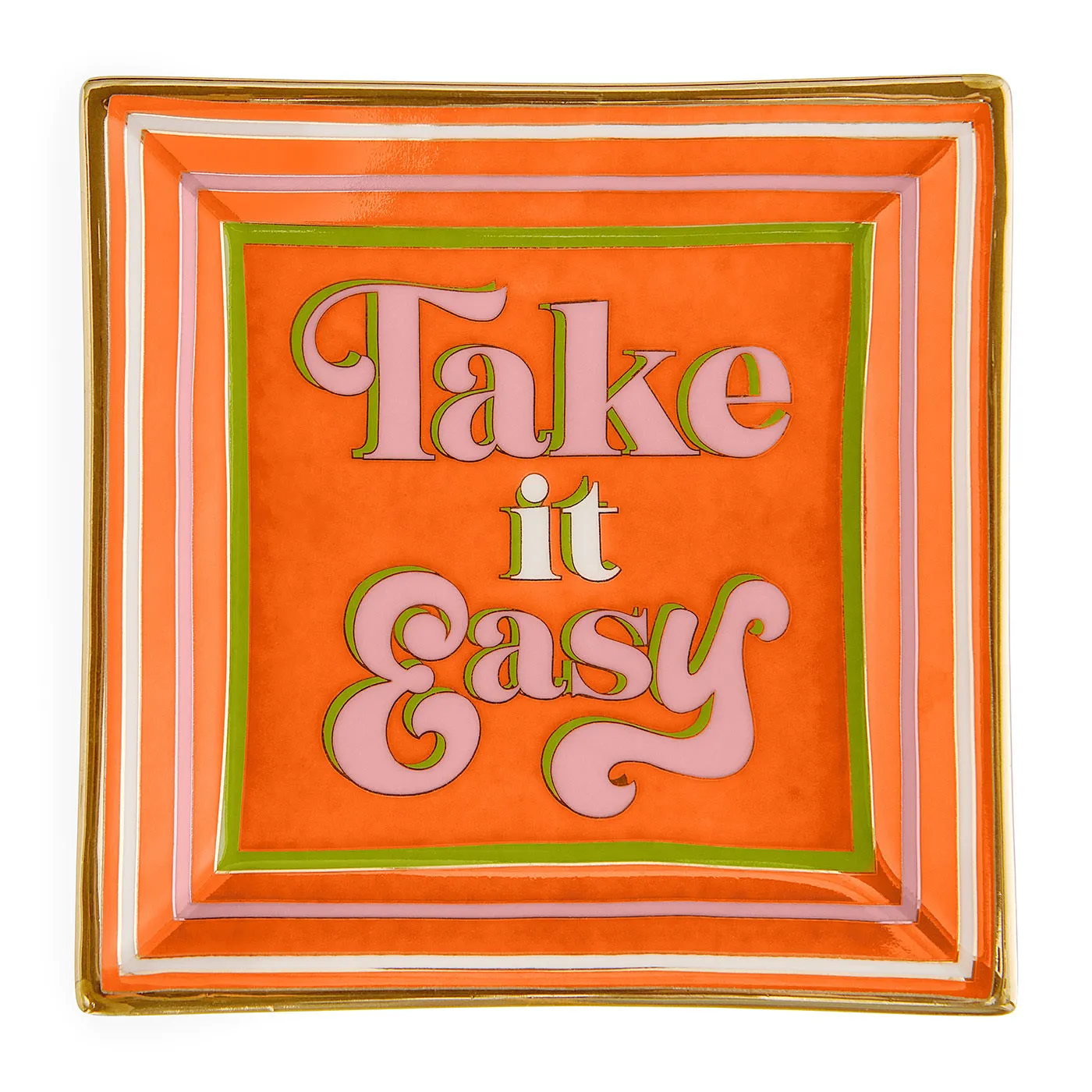 Square Tray with Slogan - Porcelain image