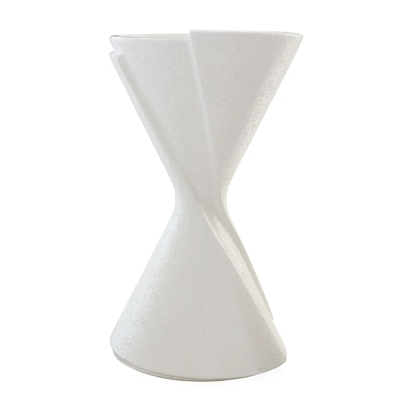 Tall Planter with Twisted Design - Cement image