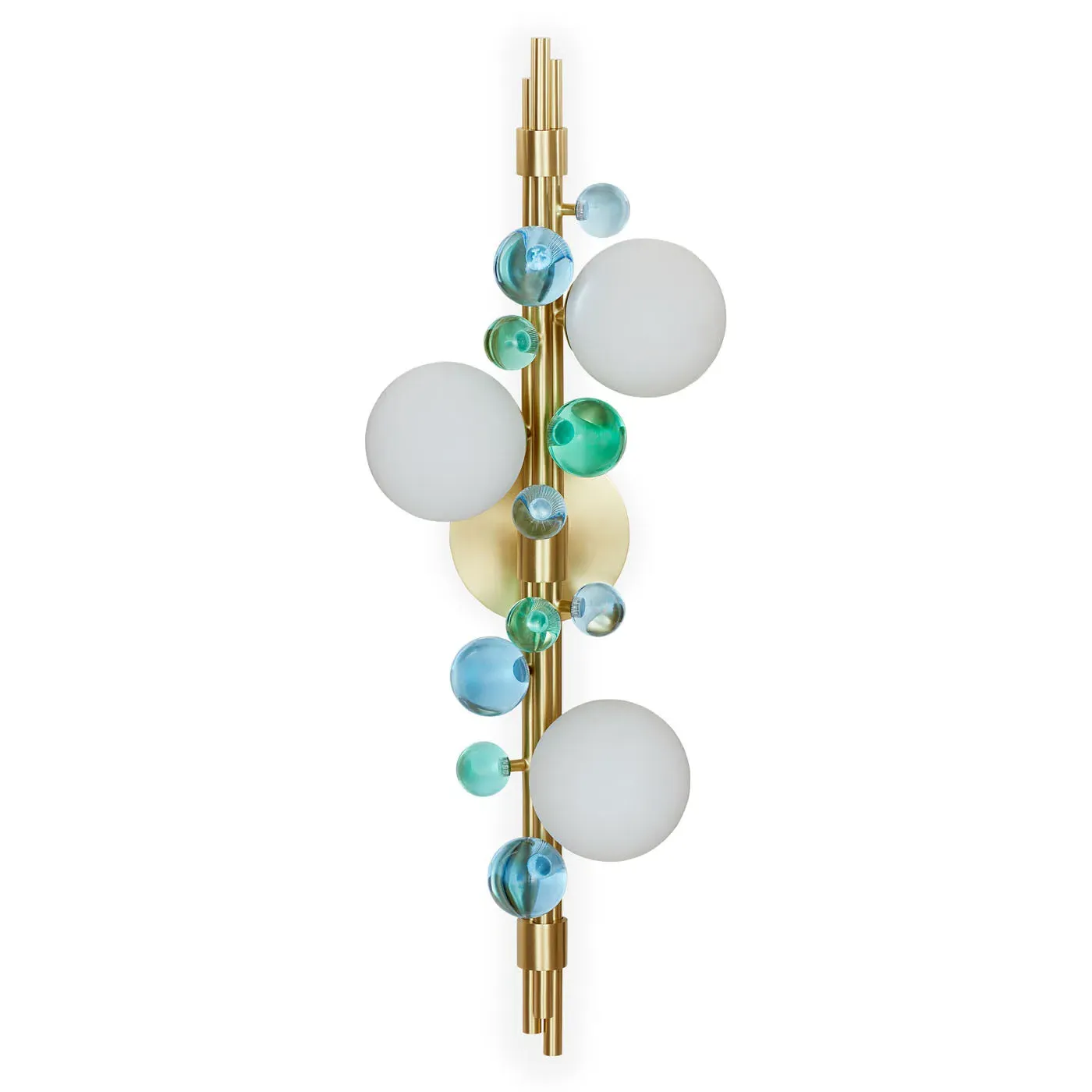 Three-Light Wall Sconce - Brass, Acrylic image