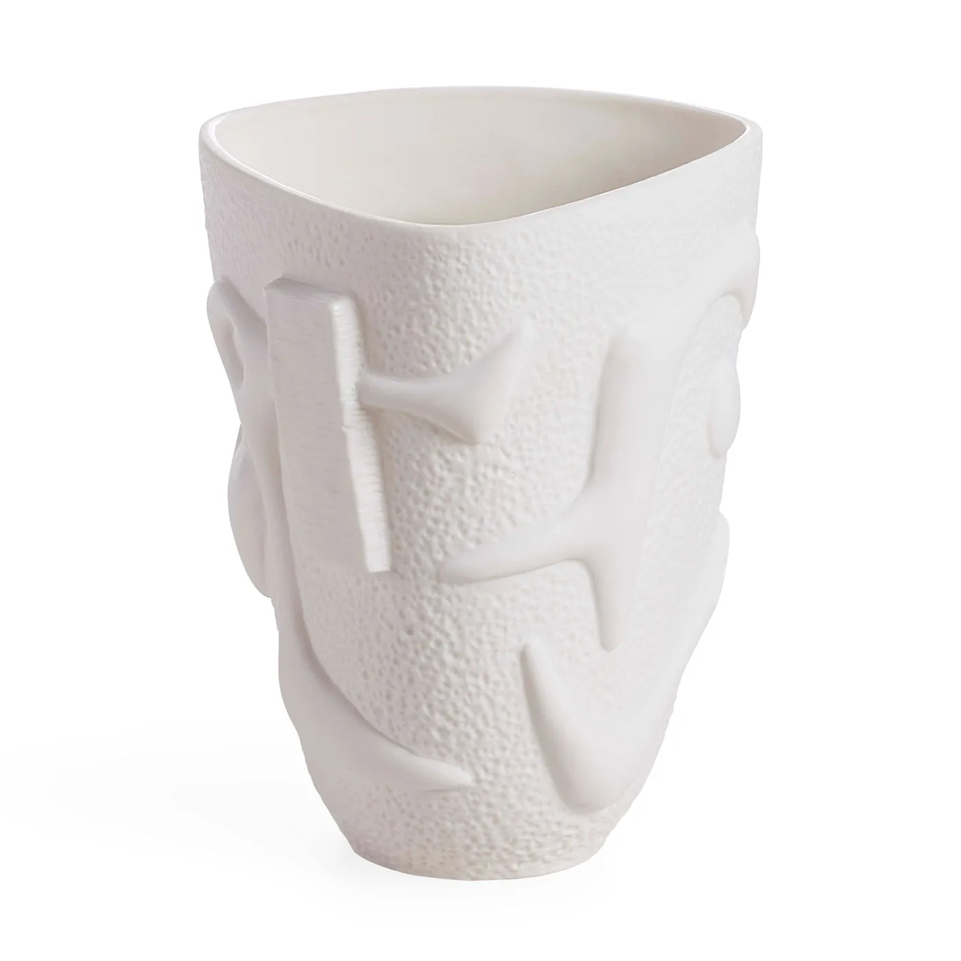 Three-Sided Vase - White, Porcelain image