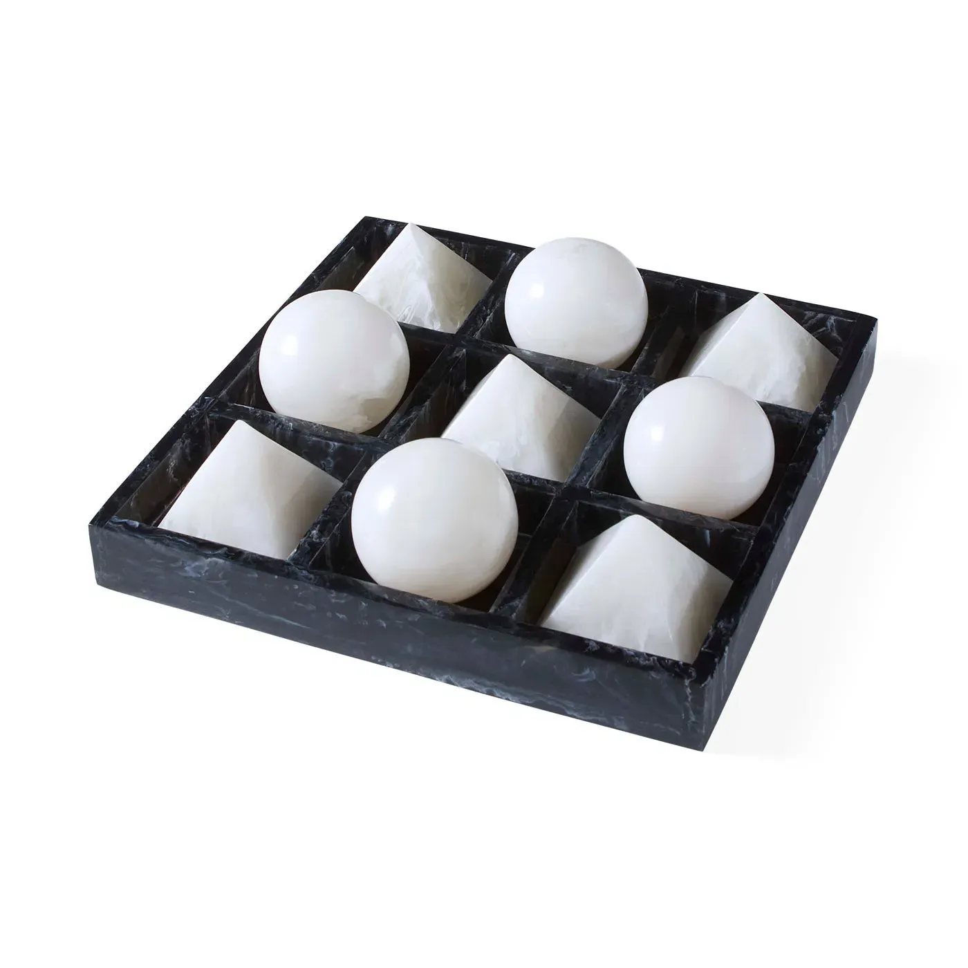 Tic-Tac-Toe Game Set - Black & White, Acrylic image