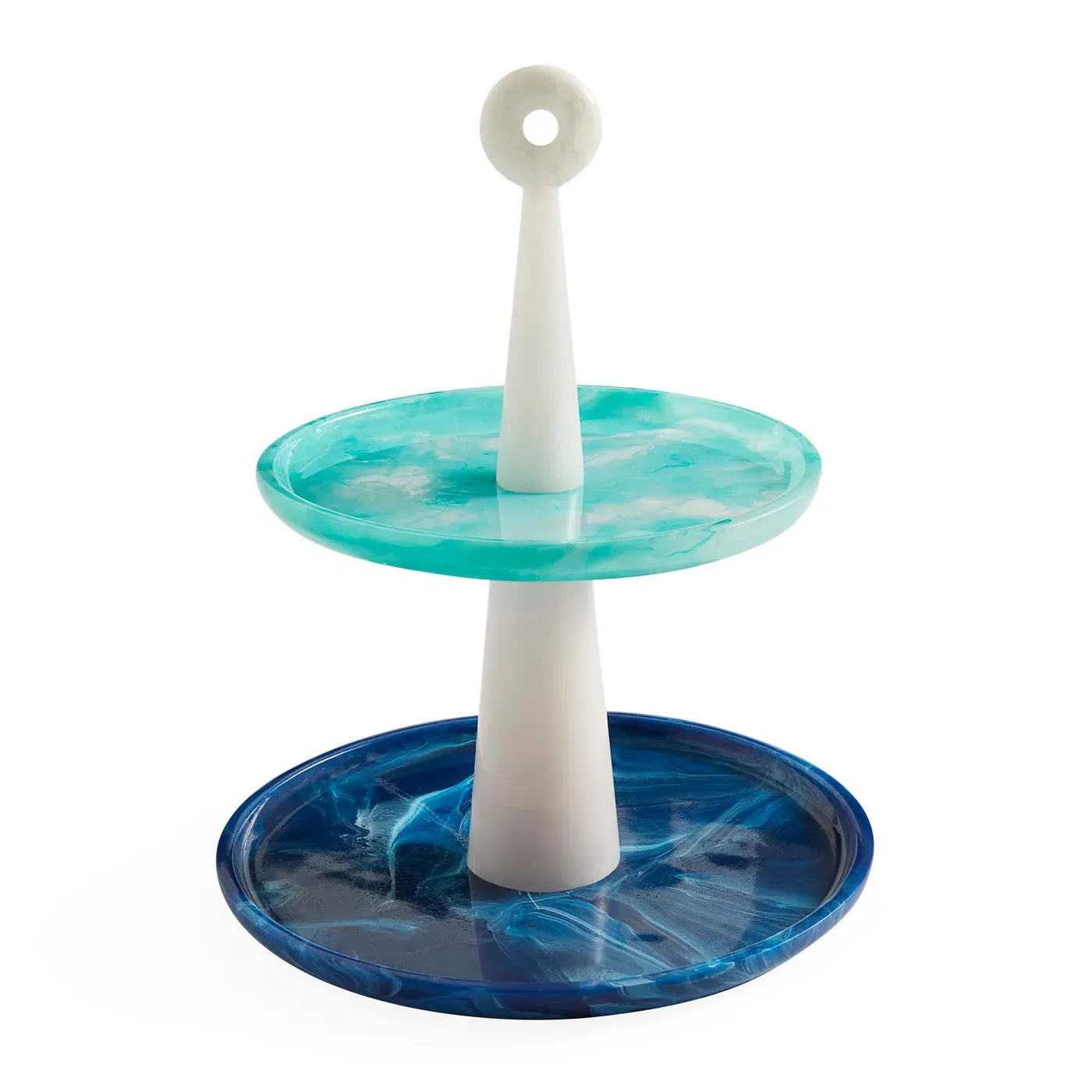 Tiered Serving Tray - Marbleized Finish image
