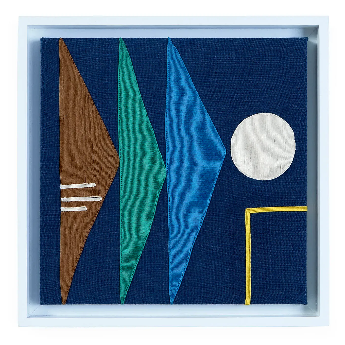 Triangles Corded Wall Art - Wood Frame image