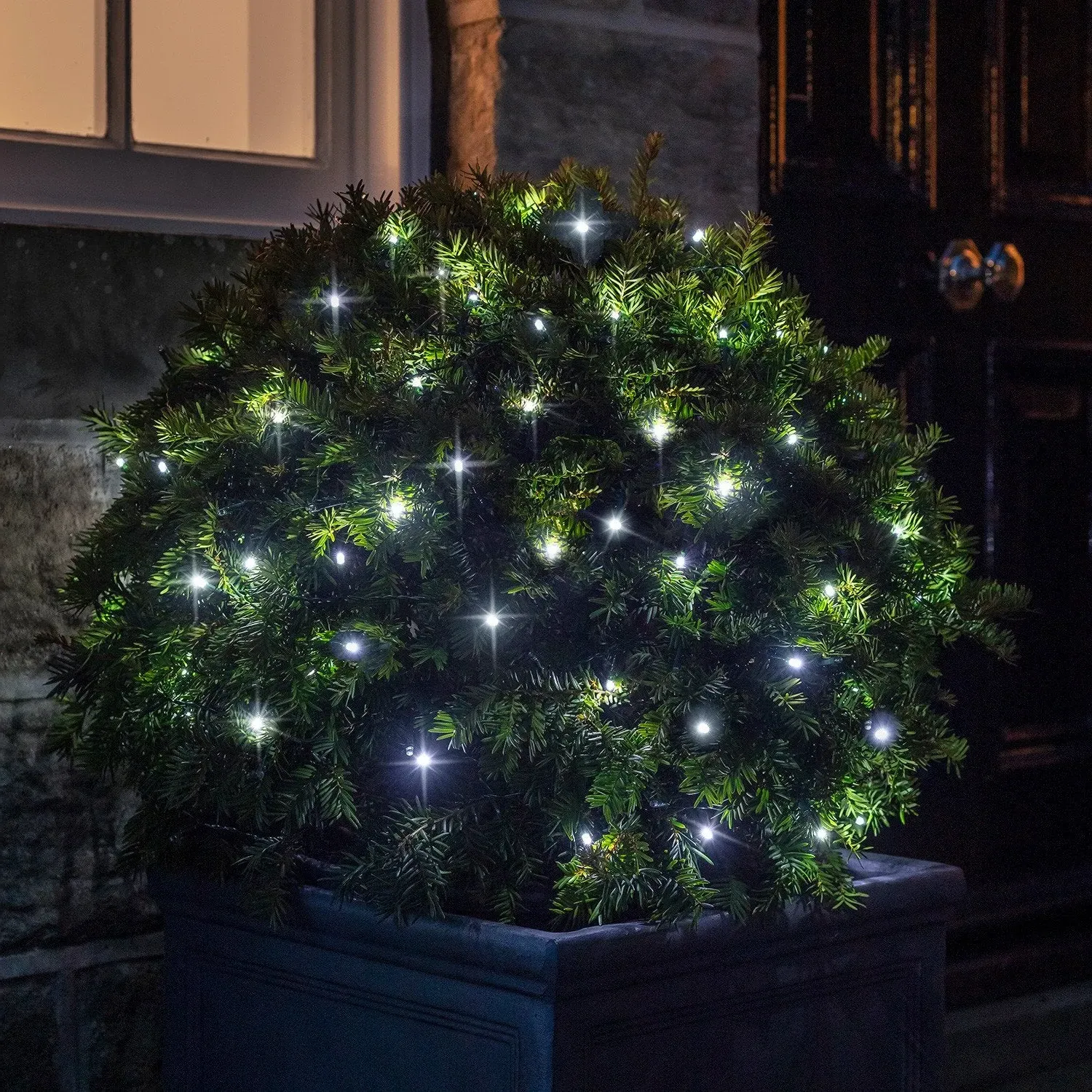 100 LED Battery Fairy Lights - White, Clear Cable image