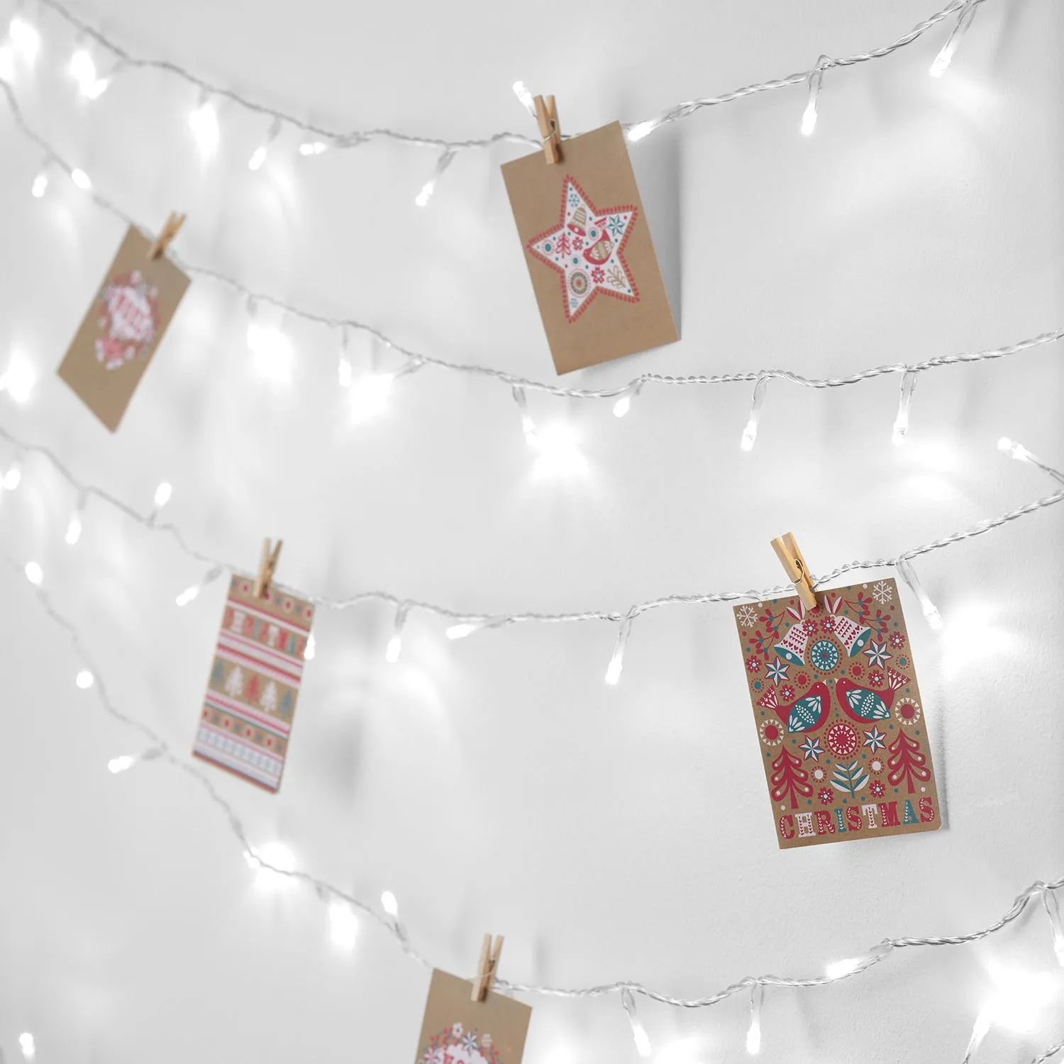 100 LED Fairy Lights with Switch - White image