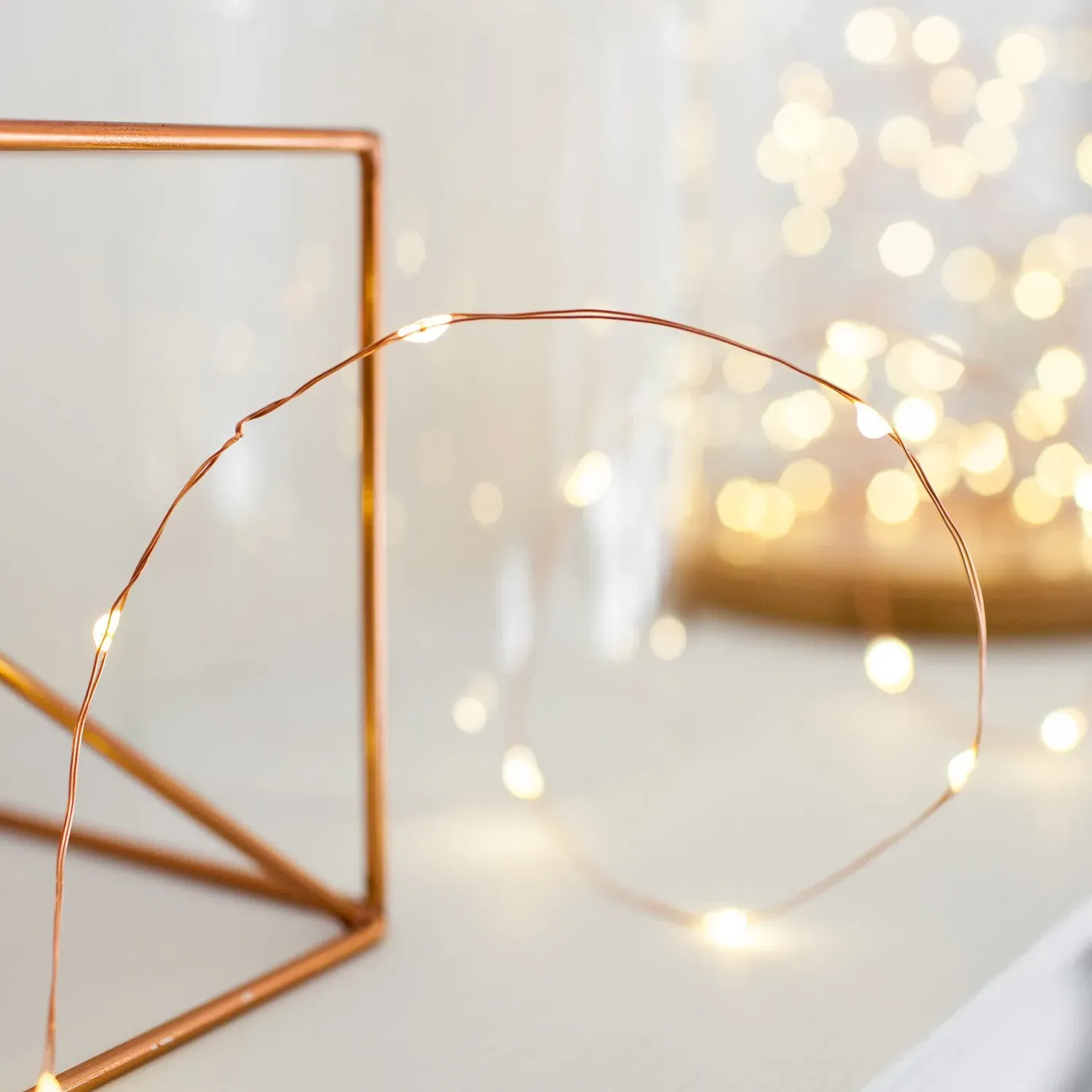 20 LED Micro Fairy Lights - Warm White, Copper image