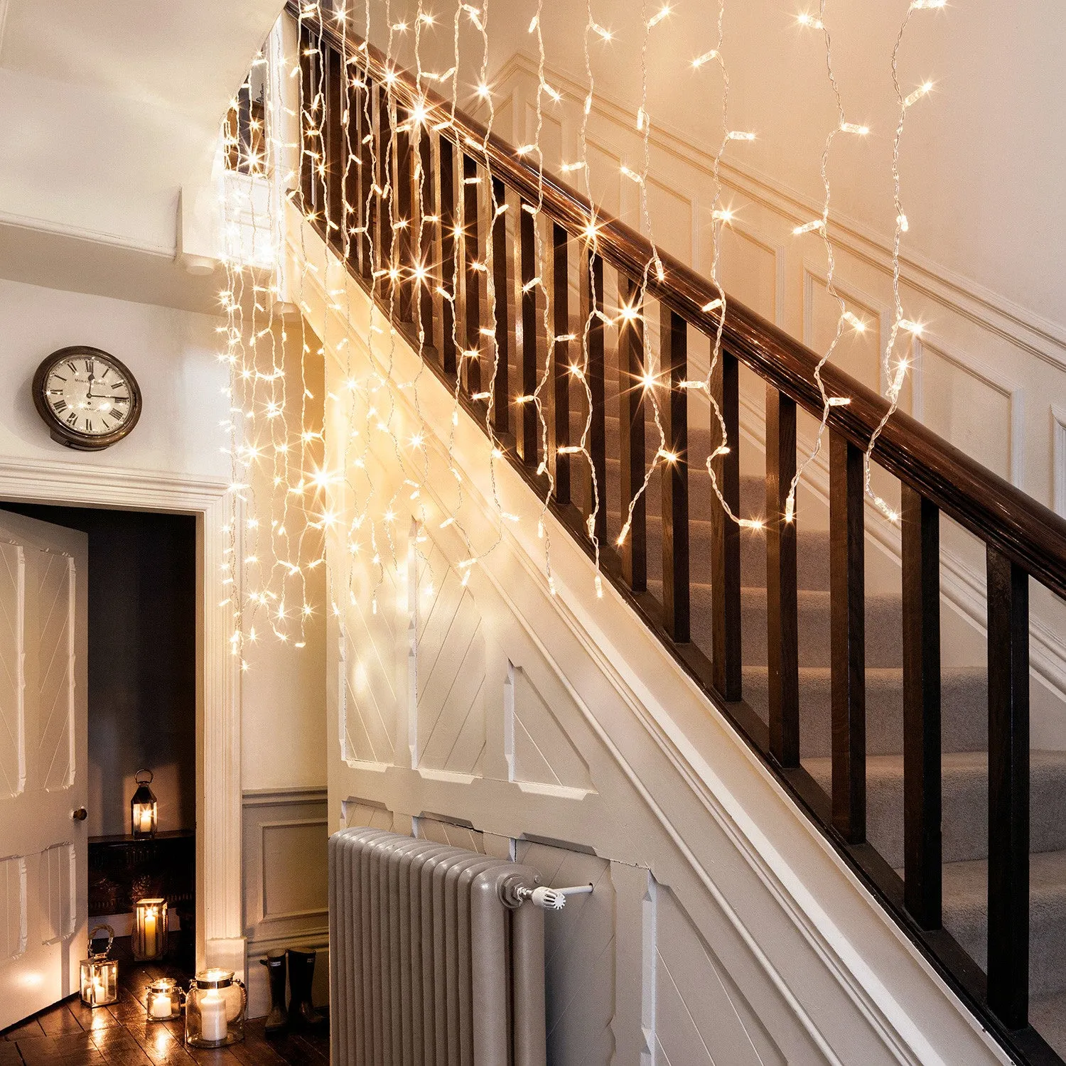 2m x 3m Curtain Lights Connectable - Warm White