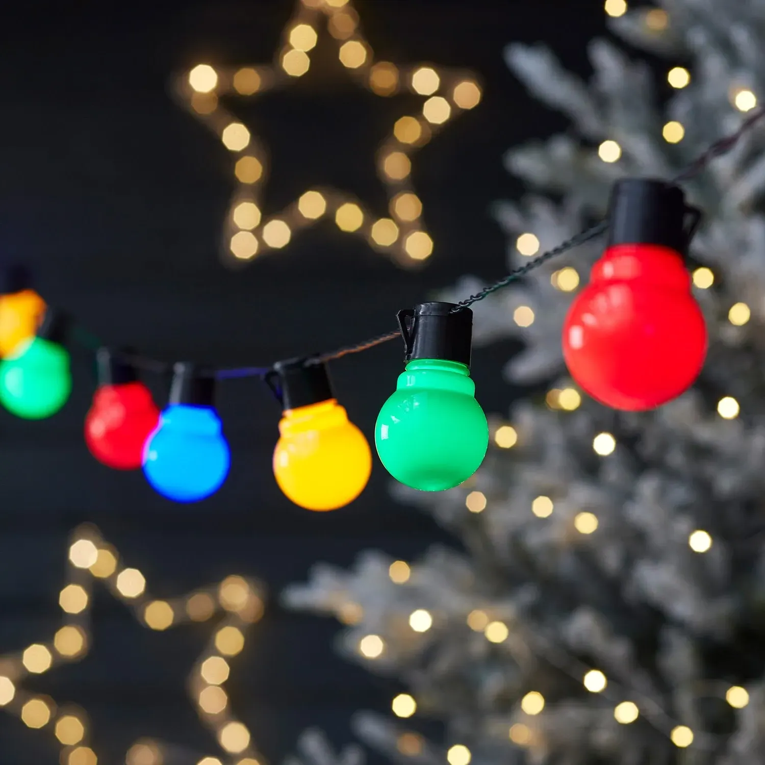 30-Bulb Festoon String Lights - Multi Coloured