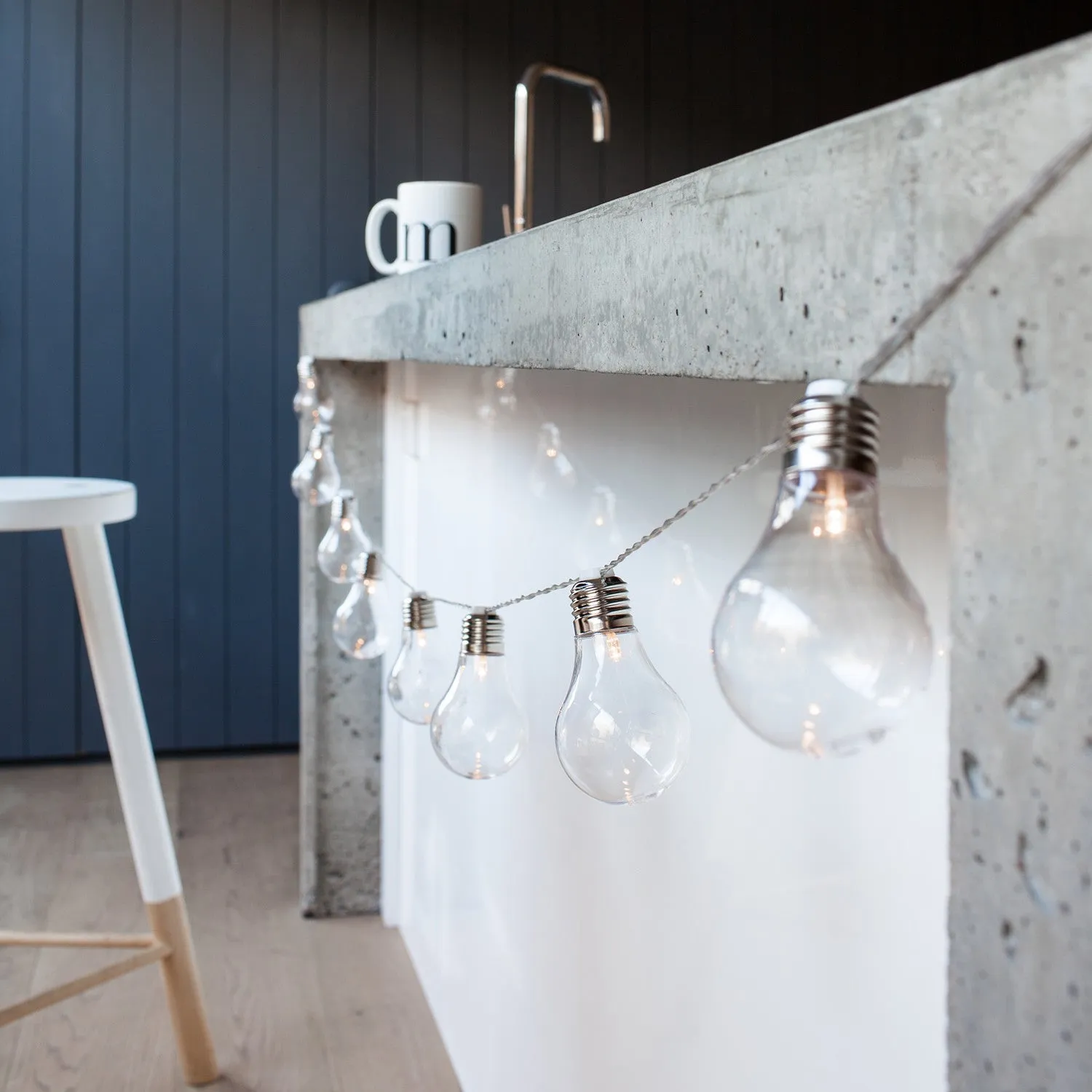 10-Bulb Battery Festoon Lights - Warm White