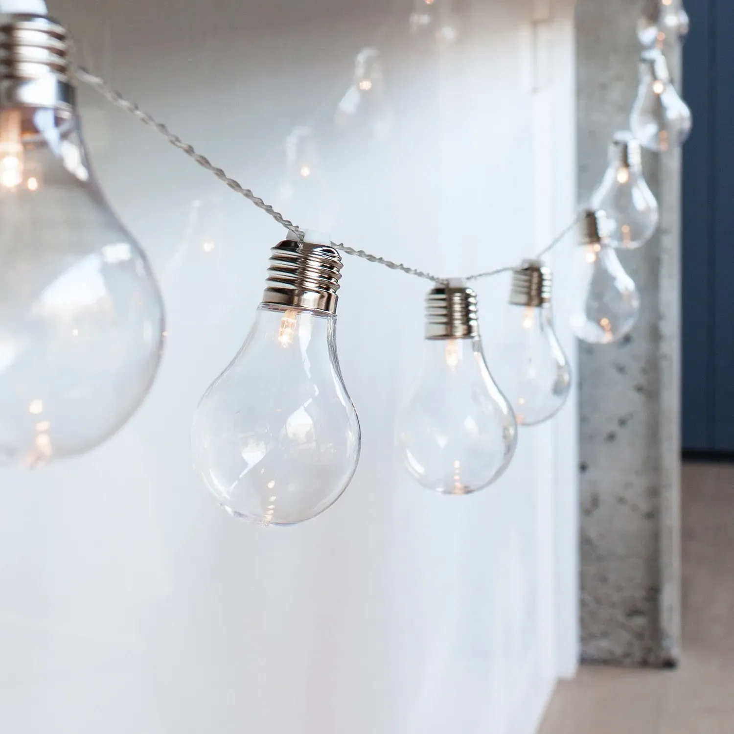 10-Bulb Battery Festoon Lights - Warm White image