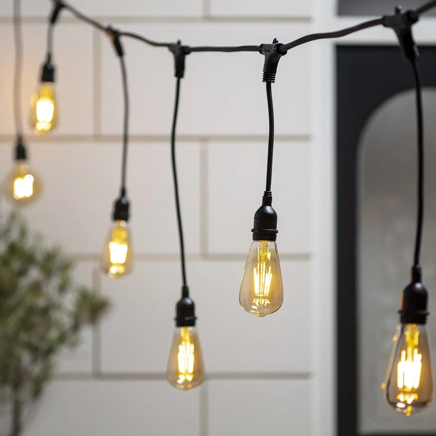 10-Bulb Squirrel Cage Festoon Staggered - Warm White image