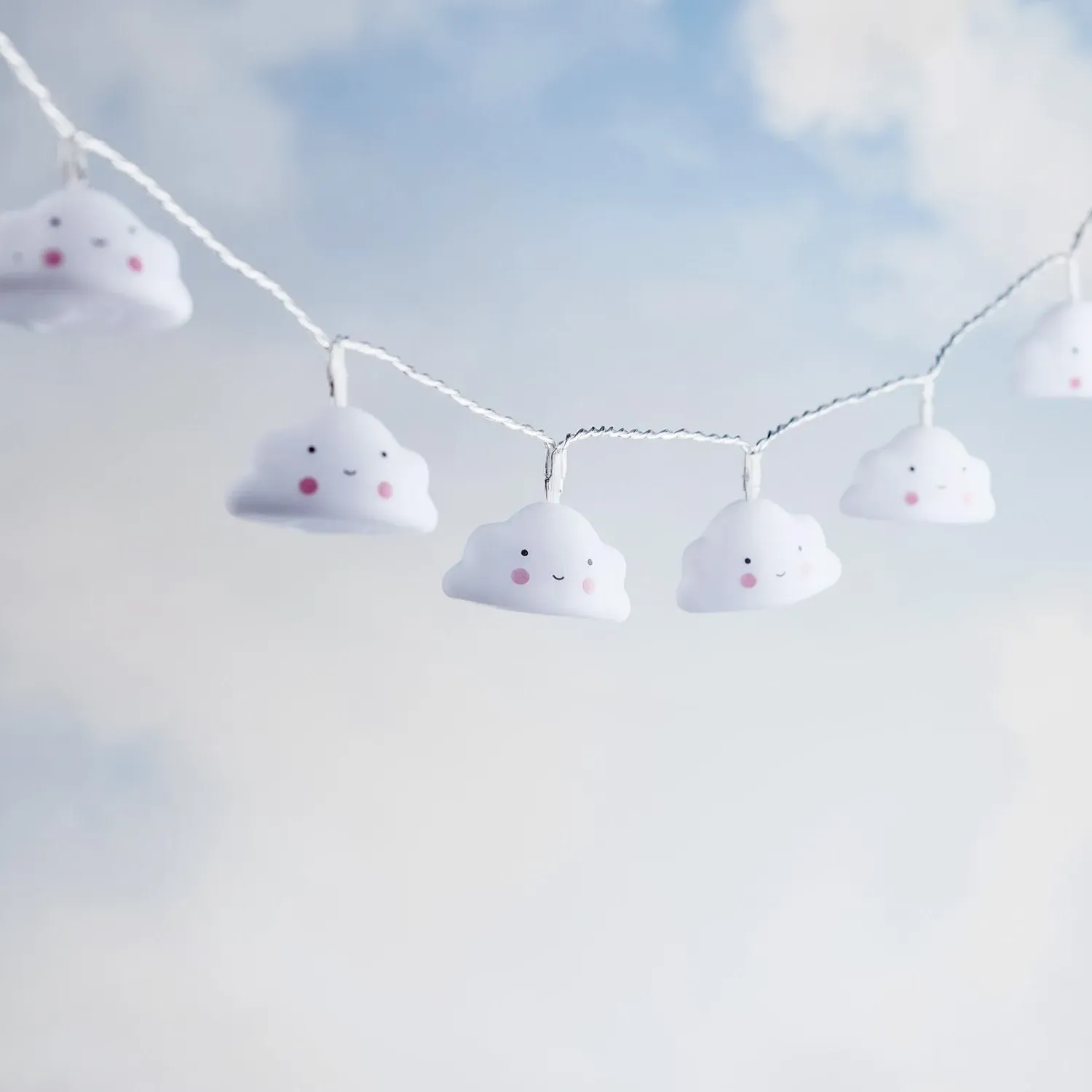 10-Cloud Fairy Lights with Timer - Warm White