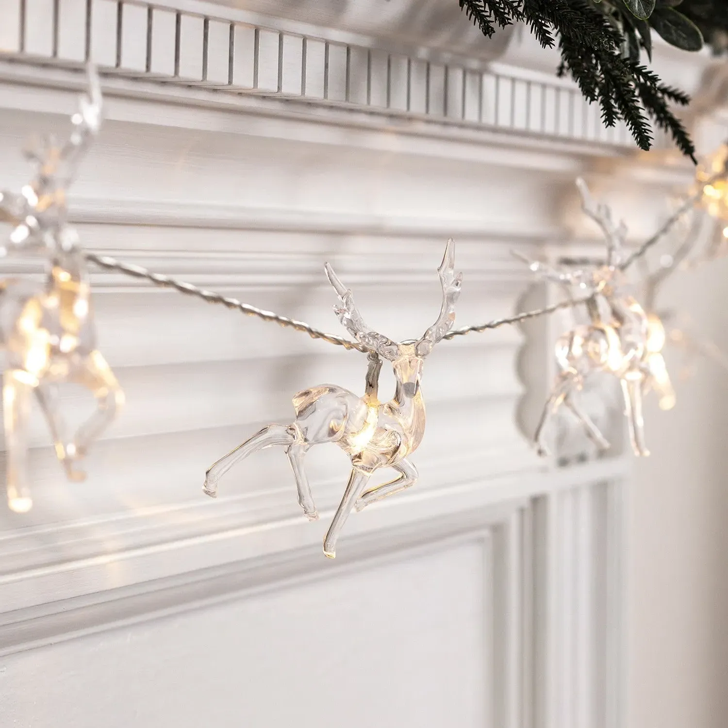 10-Light Reindeer Fairy Lights - Warm White, LED image