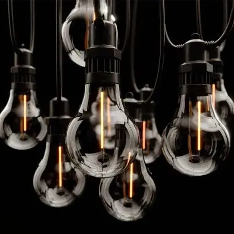 10-Light Solar Festoon String - Warm White image