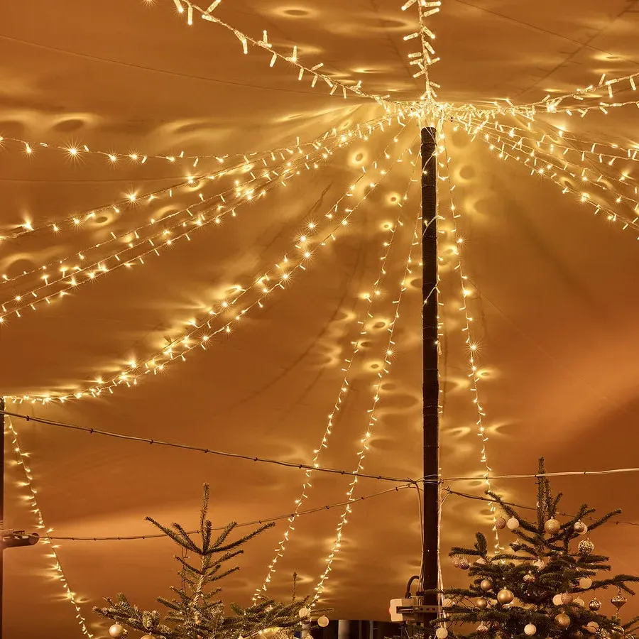 100 LED Fairy Lights with Timer - Warm White