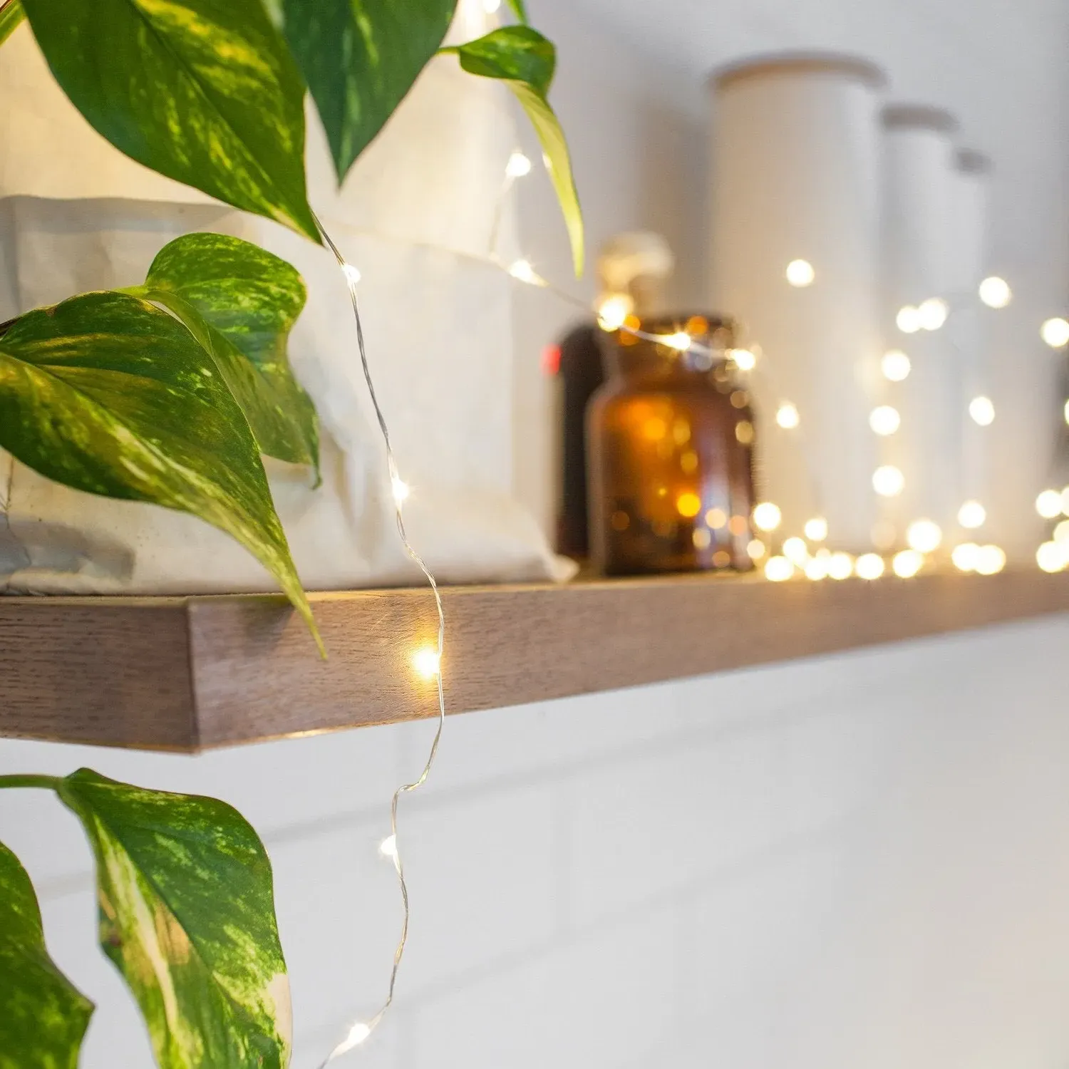 100 LED Micro Fairy Lights - Warm White, USB