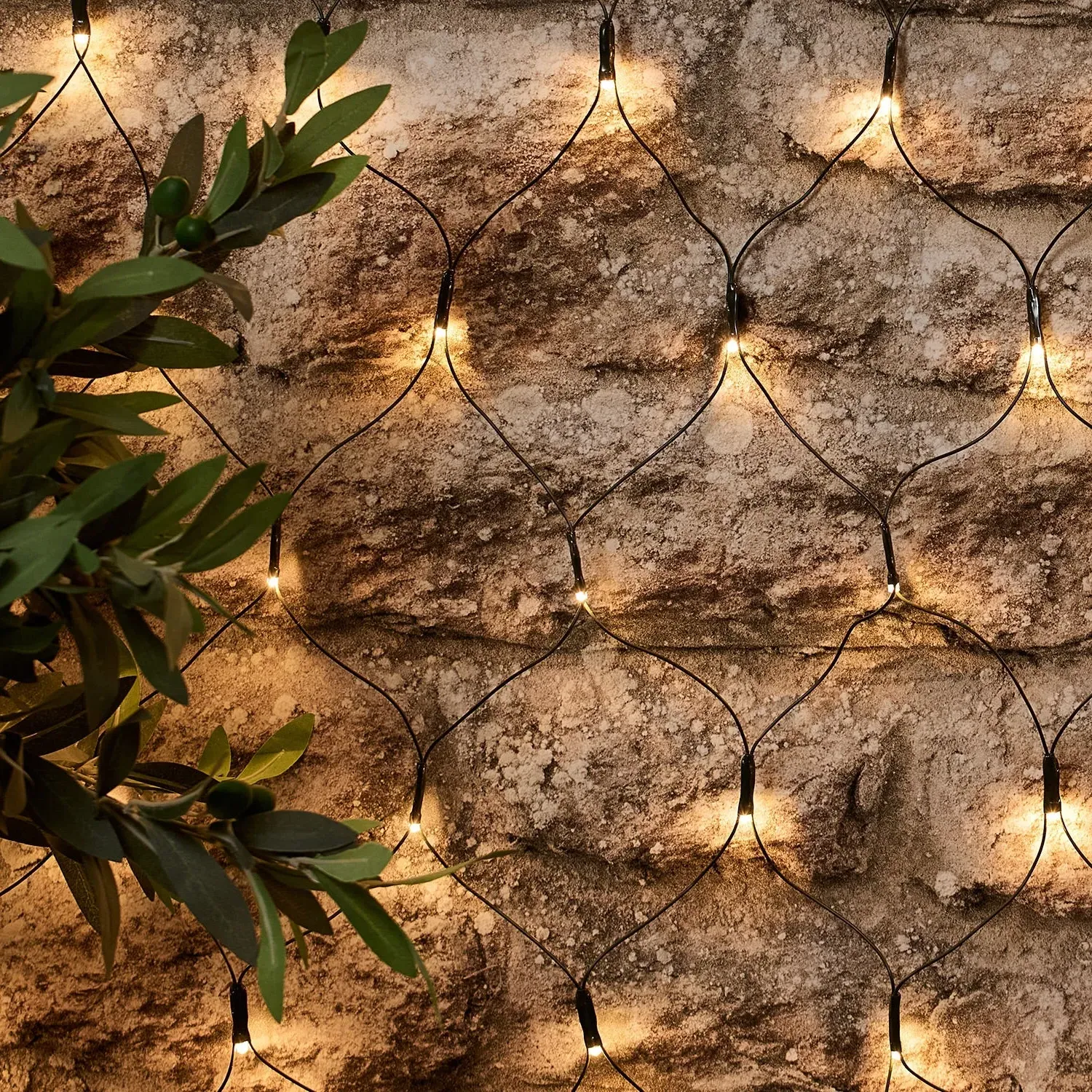 100 LED Solar Net Light - Warm White, PVC image